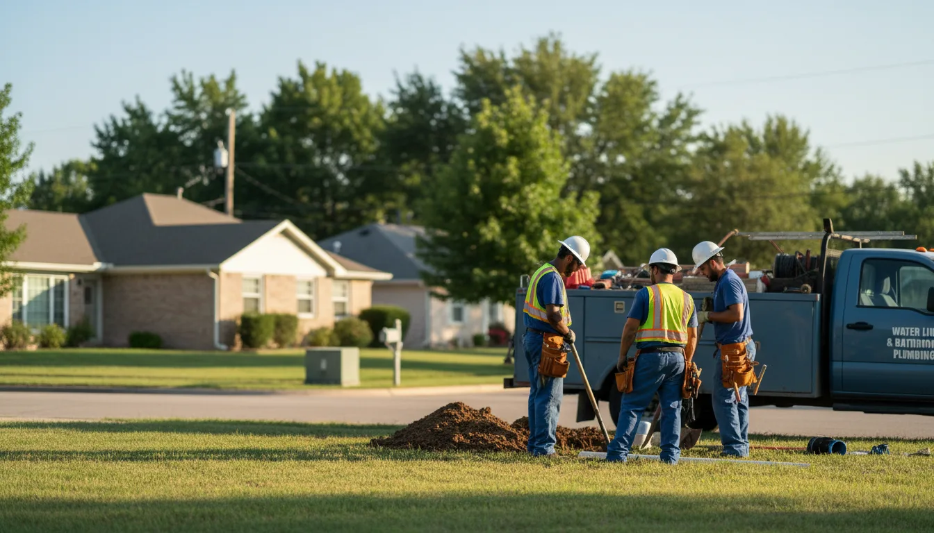 Residential water line and bathroom plumbing service in Baltic, OH